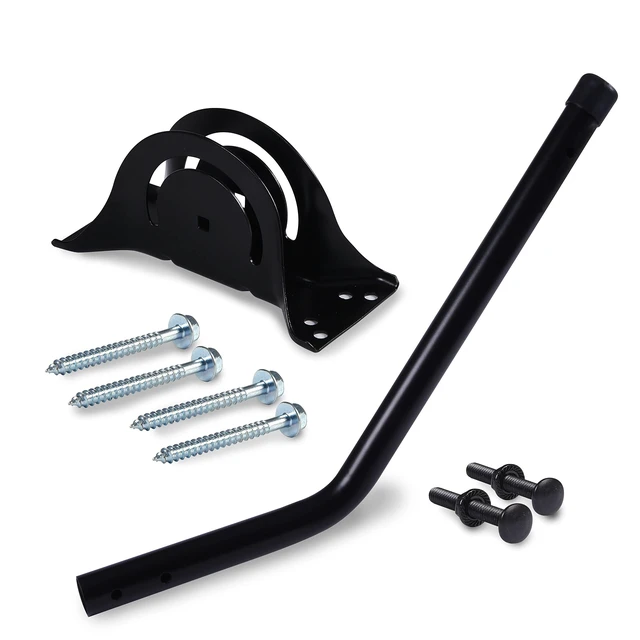 Alt view image 3 of 5 - RCA TV Antenna Mount - Universal, Adjustable, Outdoor and Attic TV Antenna Mast. 18.8-Inch Steel J-Pole with Adjustable Bracket, Weatherproof, Mounting Hardware Included, Black (VH119E)