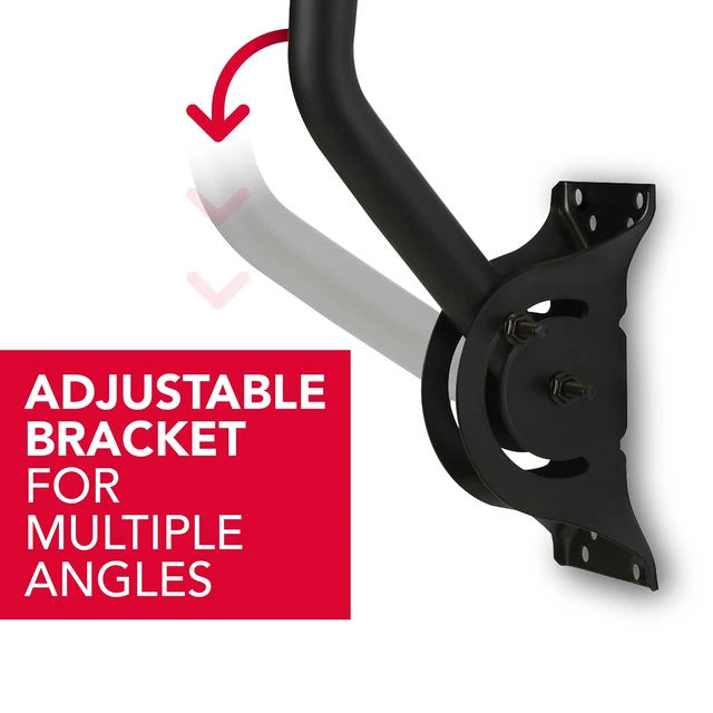 Alt view image 5 of 5 - RCA TV Antenna Mount - Universal, Adjustable, Outdoor and Attic TV Antenna Mast. 18.8-Inch Steel J-Pole with Adjustable Bracket, Weatherproof, Mounting Hardware Included, Black (VH119E)
