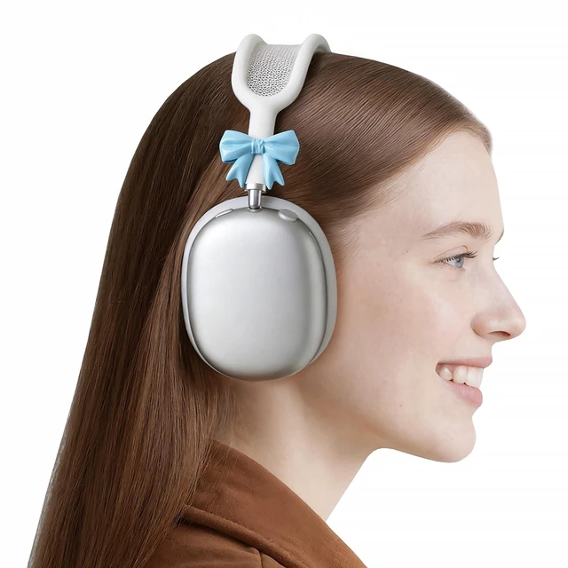 Main image of Vane Oak Bow Decoration Case Cover for AirPods Max, Original Design 3D Printing Creative Gift Compatible with AirPods max Headphones