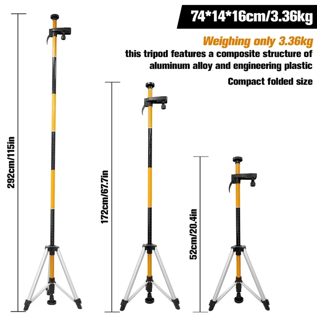 Alt view image 3 of 5 - LAISAI Aluminum Laser Tripod 3.36kg Adjustable Height Quick Release Clamp