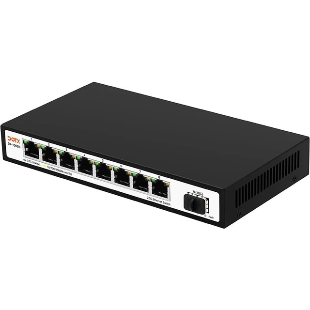 Alt view image 3 of 4 - DOTX 2.5G Ethernet Switch 8X 2.5G Base-T RJ45 Ports with 1x 10G SFP+ Fiber Ports, Compatible with 100/1000/2500Mbps , Metal Fanless, 2.5Gbe Network Switch,Plug and Play