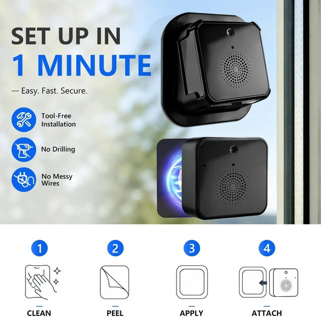 Alt view image 4 of 5 - 2.5K Wireless Window Camera 2.4/5G Wifi Indoor Camera for Outdoor Security