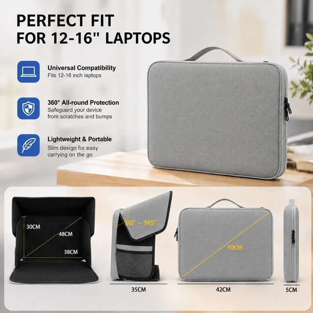 Alt view image 2 of 5 - Laptop Sun Shade for 13-16 Inch Devices with 4 Anti-Slip Support Feet