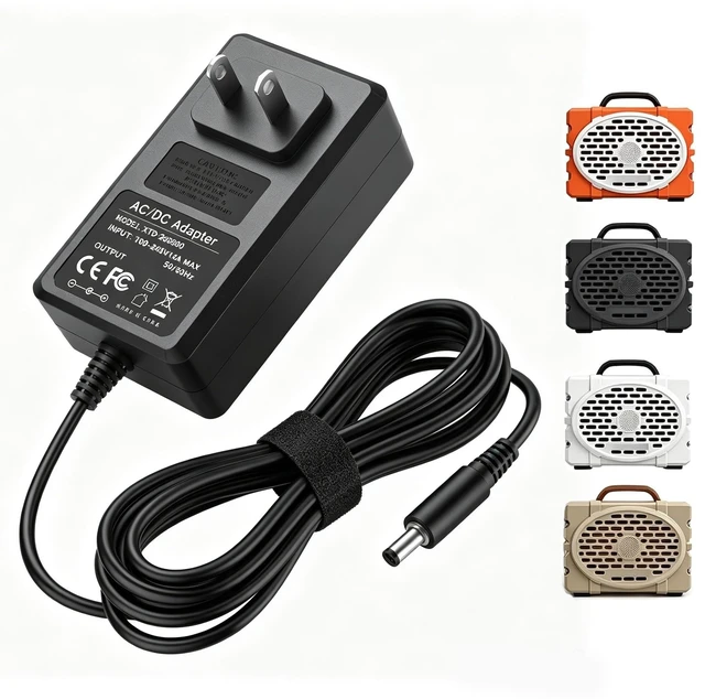 Main image of 20V Power Supply Charger Replacement for Turtlebox Grande Outdoor Portable Bluetooth 5.4 Speaker, Model GQ48-200300-AU Wall AC DC Adapter Charging Cord