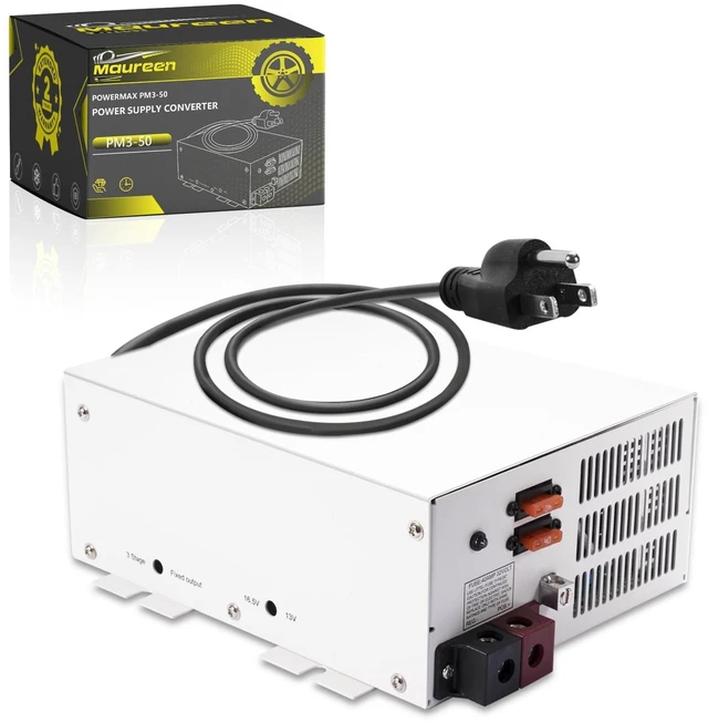 Main image of Maureen Powermax PM3-50 Power Supply Advanced Converter Technology 3-Stage Charger,13V DC and 16.5V DC,40A mp 32V Use Littel Fuse Type287