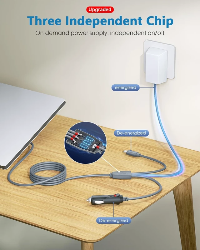 Alt view image 4 of 5 - 3 in 1 16.4FT Starlink Mini Cable USB C to DC Power Cable Accessories 18AWG