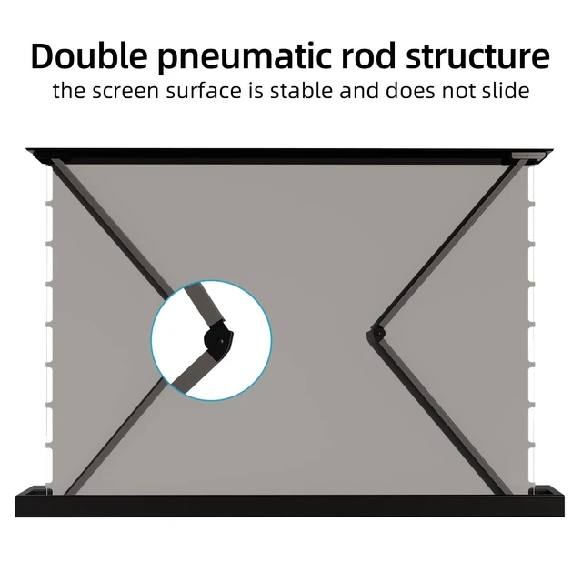 Alt view image 5 of 5 - Motorized Floor Rising Projector Screen for Long/Standerd Throw Projector,Movie Screen for Home Theater,Motorized Projector Screen 4K/8K Ultra HD Active 3D (100)
