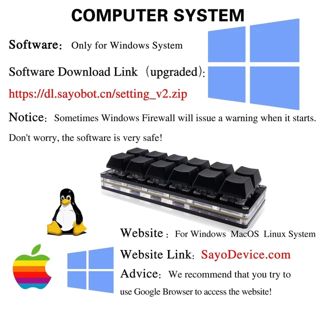 Alt view image 5 of 5 - BTXETUEL Sayodevice OSU Keypad 12-Key USB Hotswappable Red Mechanical Switch Keyboard