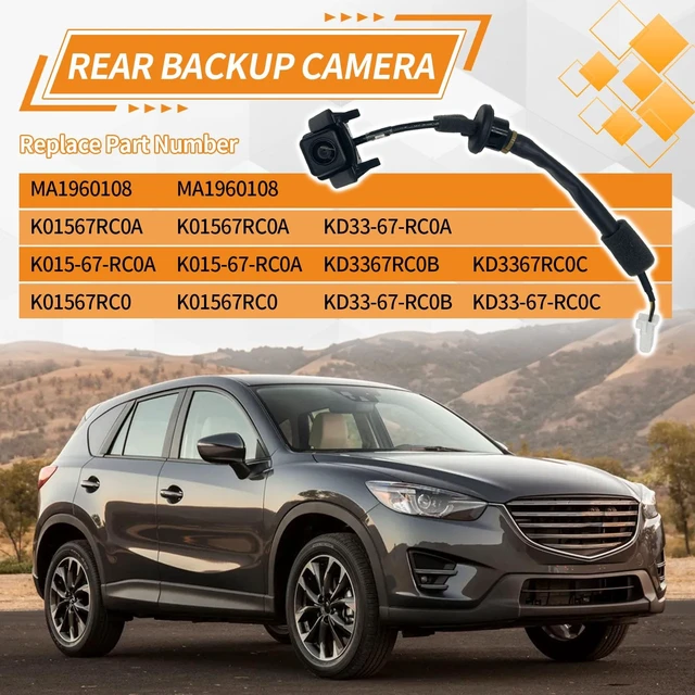 Alt view image 2 of 5 - K015-67-RC0A Rear Backup Camera Compatible with 2013-2016 Mazda CX-5 Reverse Camera Replace K01567RC0A MA1960108 K01567RC0, Park Assist Cameras