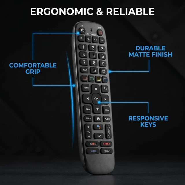 Alt view image 2 of 5 - V6 Voice Remote Control for VSEEBOX V5 Pro, V3 Plus, V2 Pro and V1 TV Boxes, Backlit Buttons, Replacement Remote with Voice Search Function