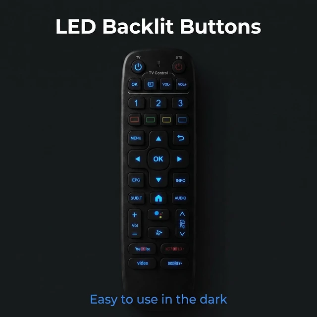 Alt view image 5 of 5 - V6 Voice Remote Control for VSEEBOX V5 Pro, V3 Plus, V2 Pro and V1 TV Boxes, Backlit Buttons, Replacement Remote with Voice Search Function