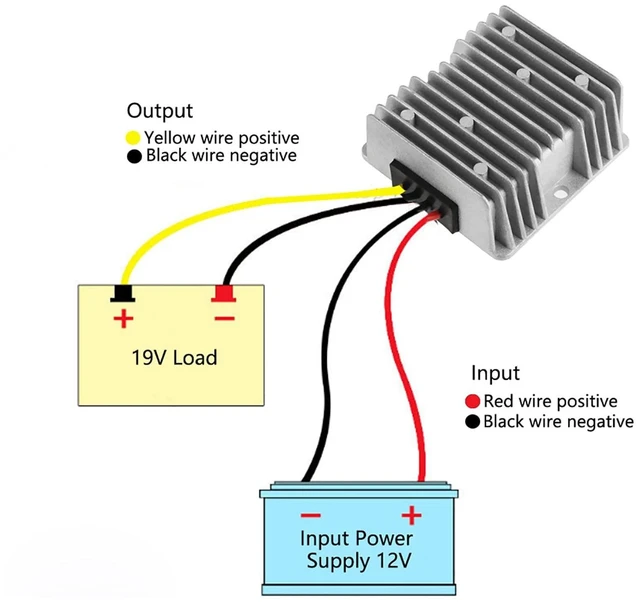 Alt view image 4 of 4 - Jeffergarden DC12V to DC19V Voltage Converter, 8A 152W IP67 Non-Isolated