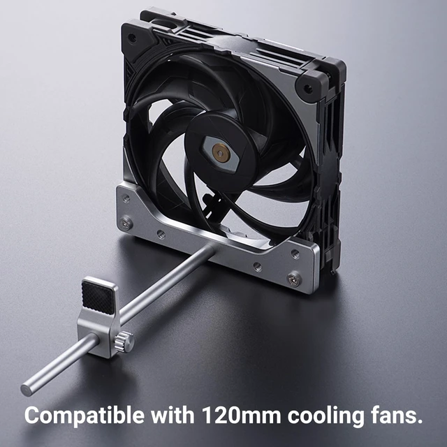 Alt view image 5 of 5 - CNC Aluminum StackExtendable GPU AntiSag Bracket for 120mm Fan Mount