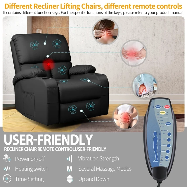 Alt view image 3 of 5 - Replacement Remote for Korser, FURNIMAT, Cobplns, COMHOMA Lift Chair