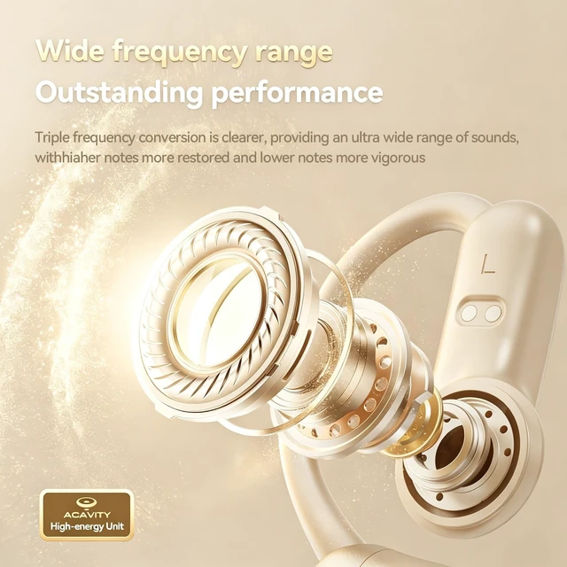 Alt view image 5 of 5 - OceanSounds Open Ear Headphones with Swappable Battery, Bluetooth 5.4 Wireless Ear Hook Headphones, Secure Fit for Running, Workout, Cycling and Outdoor Activities (Skin)