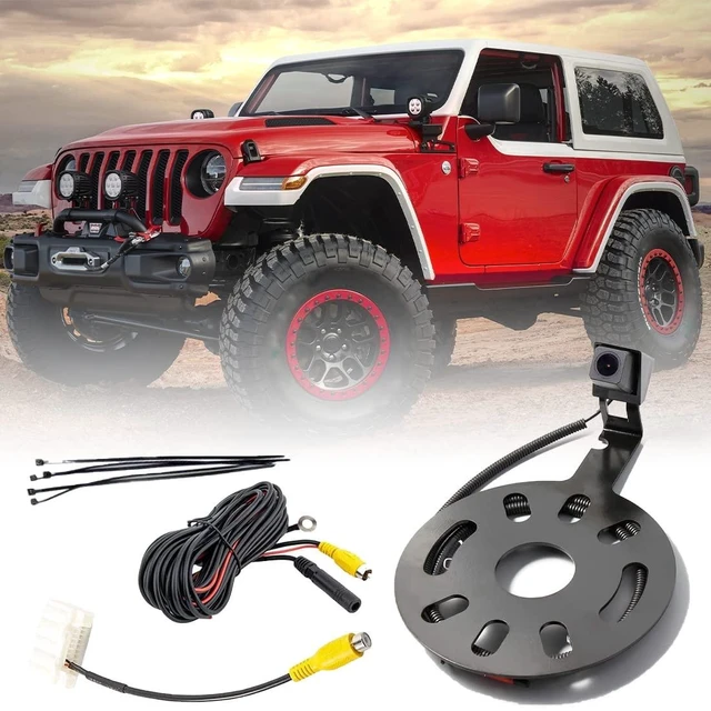 Main image of WASTOREEL Car Backup Camera Reverse Rear View Spare Tire Mount Camera Kit Compatible with Jeep Wrangler JK 2007-2018 W/Wire Adapter Waterproof Wide Angle Guidelines