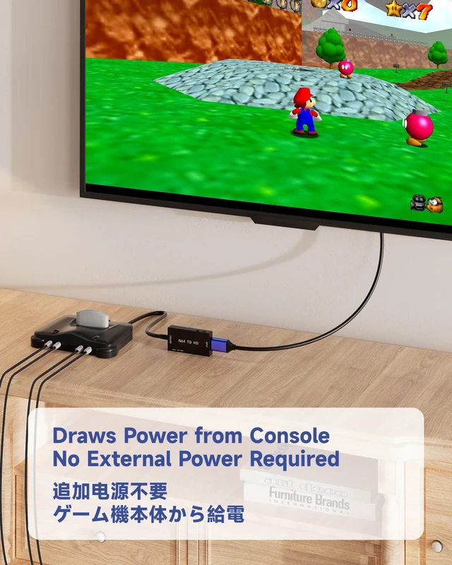 Alt view image 5 of 5 - TriverseTech HDMI Converter for N64, Gamecube, SFC & SNES Convert S-Video to HDMI (Cleaner Output Than RCA Composite) Plug & Play Adapter with 1.5m HDMI Cable, No External Power Required