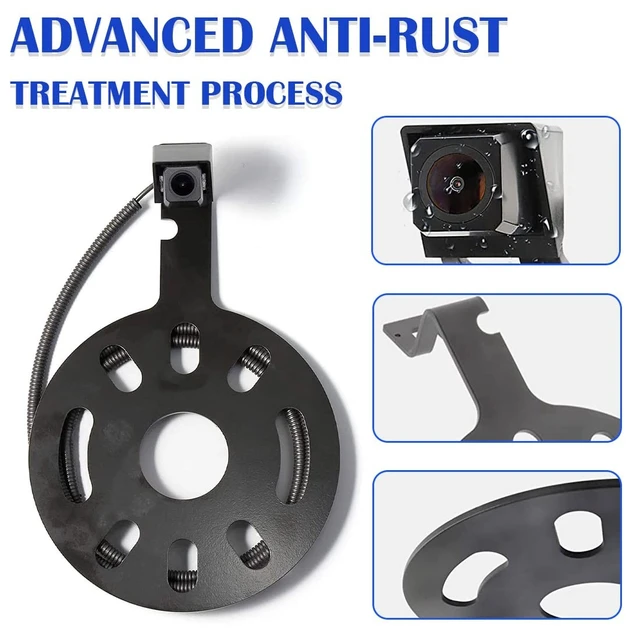Alt view image 5 of 5 - WASTOREEL Car Backup Camera Reverse Rear View Spare Tire Mount Camera Kit Compatible with Jeep Wrangler JK 2007-2018 W/Wire Adapter Waterproof Wide Angle Guidelines