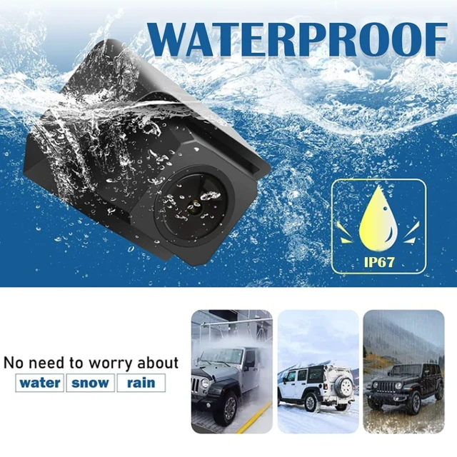 Alt view image 4 of 5 - WASTOREEL Car Backup Camera Reverse Rear View Spare Tire Mount Camera Kit Compatible with Jeep Wrangler JK 2007-2018 W/Wire Adapter Waterproof Wide Angle Guidelines