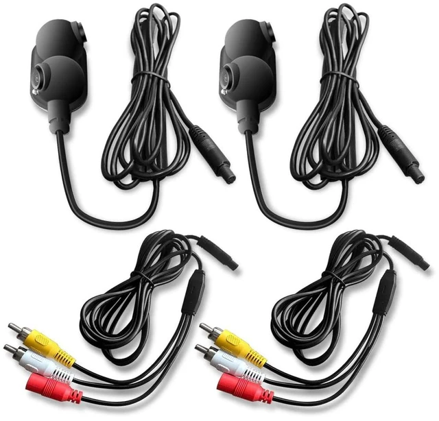 Main image of Side Front Rear View Cameras Set Backup Cameras for Truck Car Van Camper with Night Vision and Wide View Angle, Side Mirror Mount, IP68 Waterproof
