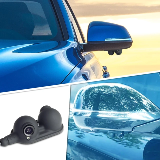 Alt view image 3 of 5 - Side Front Rear View Cameras Set Backup Cameras for Truck Car Van Camper with Night Vision and Wide View Angle, Side Mirror Mount, IP68 Waterproof
