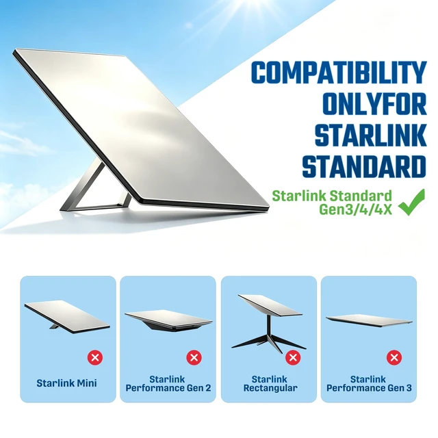 Alt view image 5 of 5 - Starlink Mount for Standard 4/4X/Gen 3 with Extension Adjust Angle