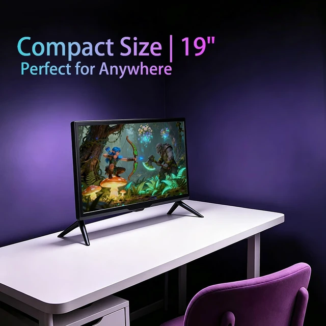 Alt view image 2 of 5 - IONETECK 19 Inch Small Smart TV HD 900P LED, Flat Screen Smart Television with ATSC Tuner/HDMI/USB/AV for Kitchen, RV, Camper, Home & Bedroom or On-The-Go Entertainment