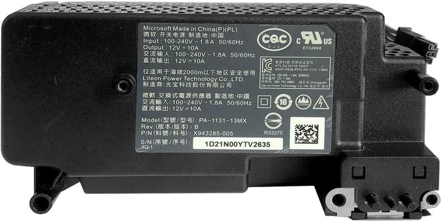Alt view image 2 of 5 - Replacement Internal Power Supply AC Adapter Brick PA-1131-13MX N15-120P1A for Xbox One S (Slim) 1681 Part Number:X943285-004 X943285-005 X943284-004