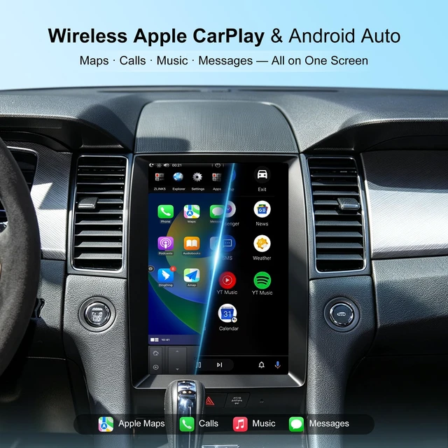 Alt view image 3 of 5 - for Ford Taurus 2012-2016 13.3" Car Radio, Wireless CarPlay & Android Auto