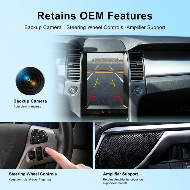 Alt view image 5 of 5 - for Ford Taurus 2012-2016 13.3" Car Radio, Wireless CarPlay & Android Auto