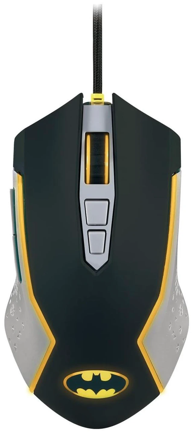 Main image of FRTEC - Batman Edition Gaming Mouse, Yellow LED Lighting, Adjustable DPI, Wired, Official DC Collection, Fast and Precise Movement, Configurable Side Buttons