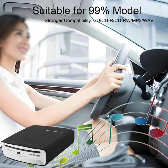Alt view image 5 of 5 - Portable CD Player for Car - External USB & Bluetooth VCD