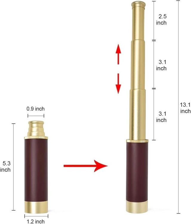 Alt view image 4 of 5 - Pirate Spyglass Telescope Treasure Map Pocket Compass Kids Toys Set, Handheld Collapsible 25x30 Zoomable Monocular Polyester Fabric Huge Map & Golden Compass Boys Gift for Pirate Lovers