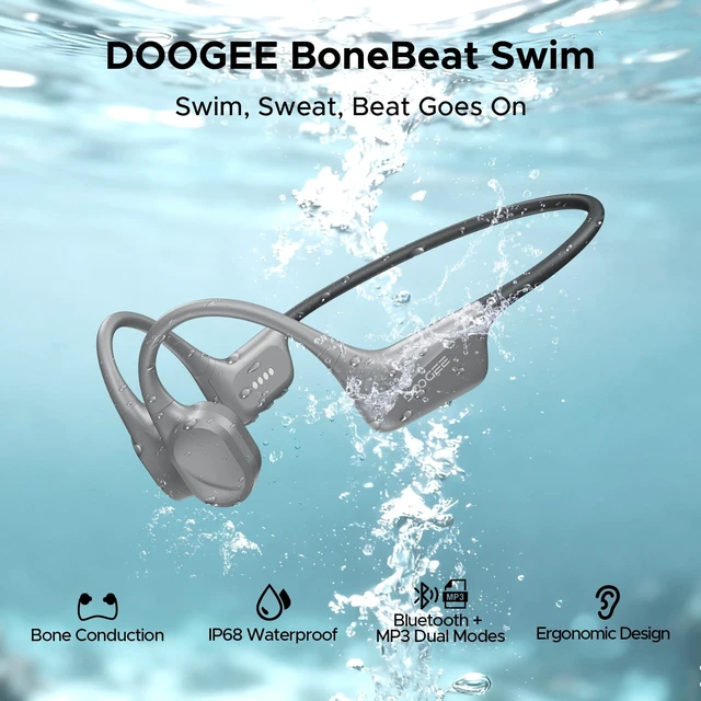 Alt view image 2 of 5 - Open-Ear Bone Conduction Headphones for Swimming, IP68 Waterproof, 32G MP3