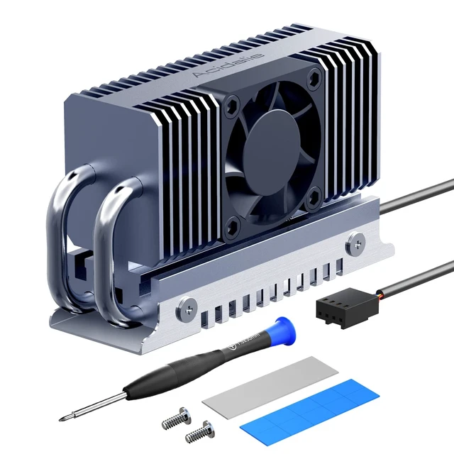 Alt view image 4 of 5 - ACIDALIE M.2 Heatsink,SSD Cooler for Pcie NVMe or SATA M2 2280 SSD Cooling with Fan
