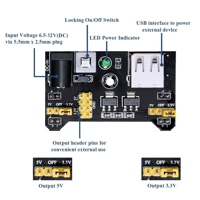 Alt view image 3 of 5 - WayinTop Electronics Component Fun Kit w/E-Book, Upgraded Electronic Starter Kit with Breadboard, Jumper Wires, PCB Soldering Kit, LEDs & Resistor Kit for Arduino, Raspberry Pi, ESP32, ESP8266
