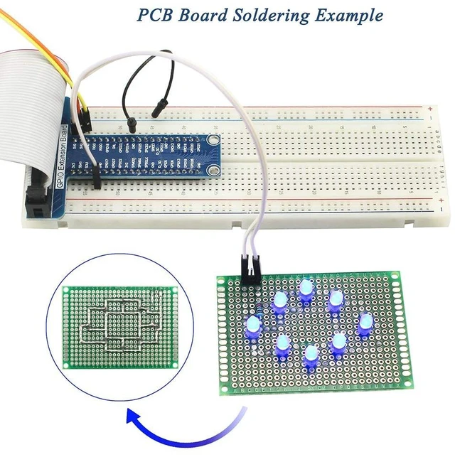Alt view image 5 of 5 - WayinTop Electronics Component Fun Kit w/E-Book, Upgraded Electronic Starter Kit with Breadboard, Jumper Wires, PCB Soldering Kit, LEDs & Resistor Kit for Arduino, Raspberry Pi, ESP32, ESP8266