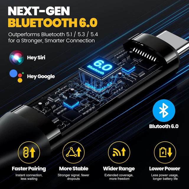 Alt view image 4 of 5 - Next-Gen Bluetooth 6.0 Earplug Headphones for Work, 30dB Hearing Protection