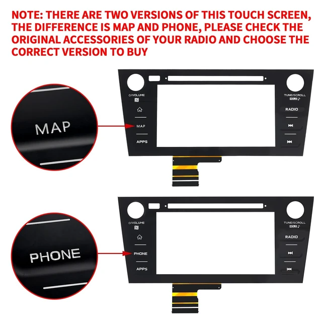 Alt view image 2 of 5 - TsuperU 7" Touch Screen Digitizer Replacement for Subaru WRX STI Radio Screen 2019-2021, Touchscreen fit 86431VA610 86431VA620 86341VA660 86431VA680 86471VA630 86471VA610 OEM Navigation System-Phone
