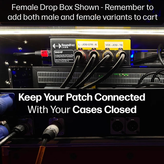 Alt view image 5 of 5 - SoundNet Labs Made in USA 4ch Audio Over Ethernet Drop Box - XLR Over Cat5 - XLR Over Ethernet - 4 Channel Snake - EtherCon Audio Snake - Ethercon Snake (Male)