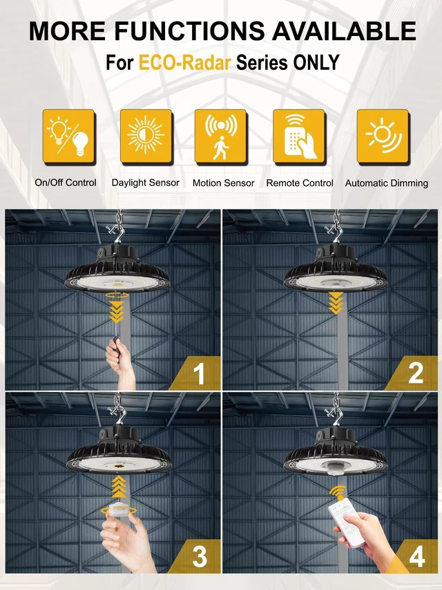 Alt view image 3 of 5 - Adiding Remote Control for Radar High Bay Light and ECO-Radar Series