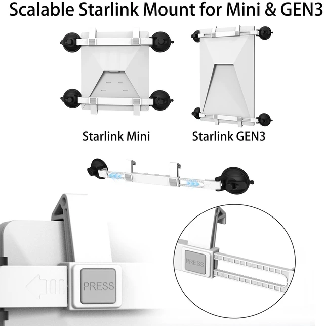 Alt view image 4 of 5 - Starlink Mini/GEN3 Suction Cup Mount Starlink Accessories for Car Sunroof