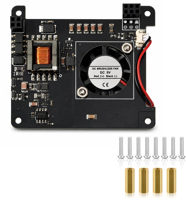 Main image of PoE Hat Compatible with Raspberry Pi 4B & 3B+ - IoT Edge 802.3af 5V 2.5A