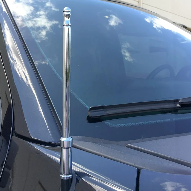 Alt view image 5 of 5 - RECON Aluminum 8" Antenna Mast Style (Fits OEM Factory Threaded Antenna) - Chrome