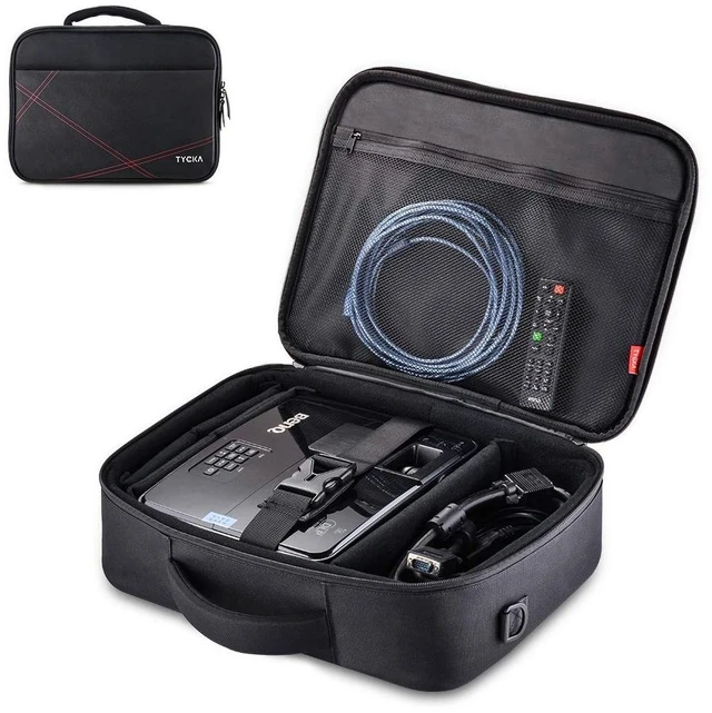 Main image of TYCKA Projector Case, Projector Travel Carrying Bag Internal Dimension 14.5"x10.6"x3.9" with Adjustable Shoulder Strap & Compartment Dividers for for Acer, Epson, Benq, LG, Sony (Large)