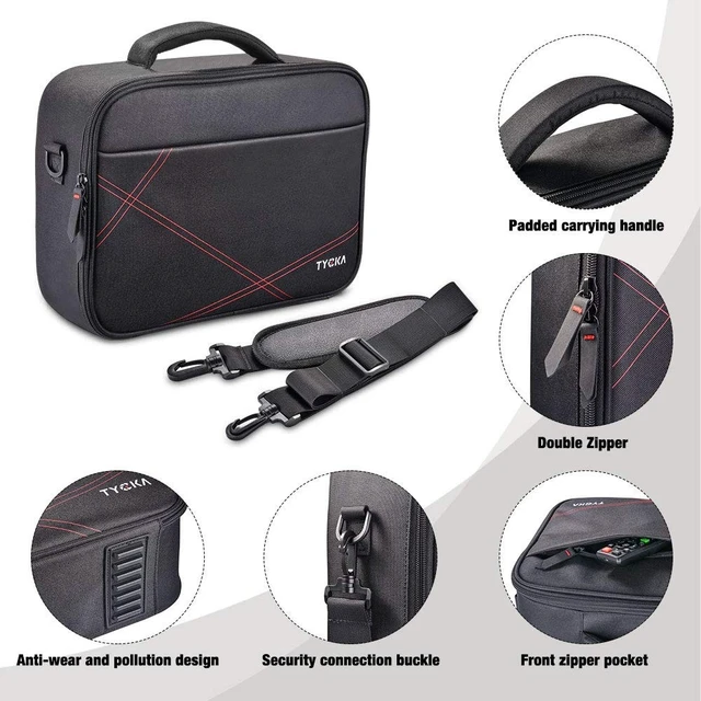 Alt view image 4 of 5 - TYCKA Projector Case, Projector Travel Carrying Bag Internal Dimension 14.5"x10.6"x3.9" with Adjustable Shoulder Strap & Compartment Dividers for for Acer, Epson, Benq, LG, Sony (Large)