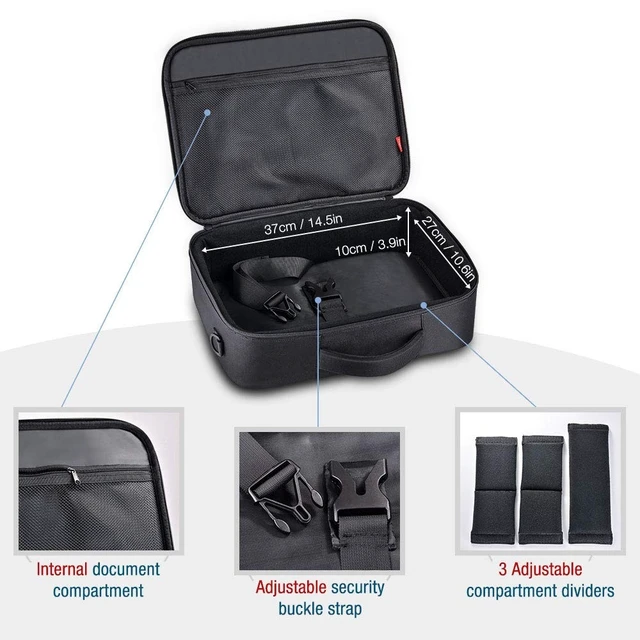 Alt view image 3 of 5 - TYCKA Projector Case, Projector Travel Carrying Bag Internal Dimension 14.5"x10.6"x3.9" with Adjustable Shoulder Strap & Compartment Dividers for for Acer, Epson, Benq, LG, Sony (Large)