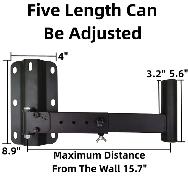 Alt view image 2 of 5 - Desyeryamimi PA Speaker Wall Mount Brackets Speaker Stand