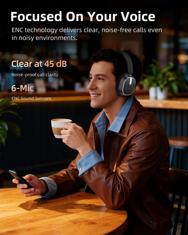 Main image of bmani Noise Isolation Low Delay Game Bluetooth Over-Ear Headsets Charcoal