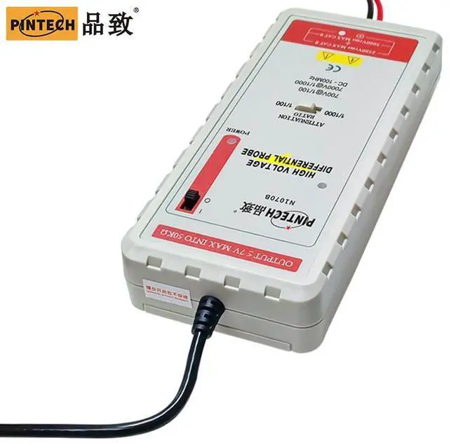 Alt view image 3 of 3 - PINTECH High Voltage Differential Probe, 100MHz, 7kV, 1000X/100X Attenuation, ±1% Accuracy, Oscilloscope Probe with Standard BNC Interface, N1070B